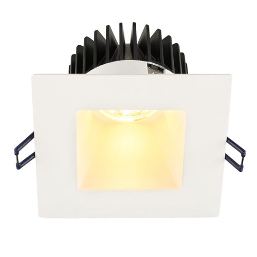 Lotus LD4S-40K-4S-WR-WT, 4" LED White Trim Square Deep Regressed, 15W, 120VAC, 4000K Cool White, 1300 Lumens, White Reflector, Dimmable