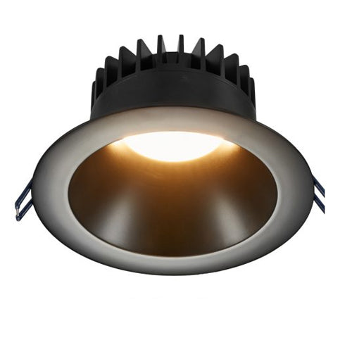 Lotus LD6R-40K-HO-BR-BT, 6" LED Round High Output Open Plenum Deep Black Trim Regressed, 30W, 120VAC, 4000K Cool White, 2900 Lumens, Black Reflector, Dimmable