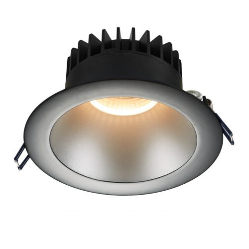 Lotus LD6R-35K-SR-BT, 6" LED Round Open Plenum Deep Black Trim Regressed, 18W, 120VAC, 3500K Neutral White, 1600 Lumens, Silver Reflector, Dimmable