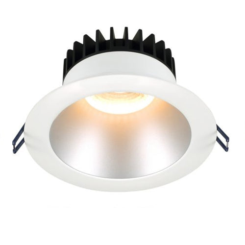 Lotus LD6R-35K-HO-SR-WT, 6" LED Round High Output Open Plenum Deep White Trim Regressed, 30W, 120VAC, 3500K Neutral White, 2810 Lumens, Silver Reflector, Dimmable