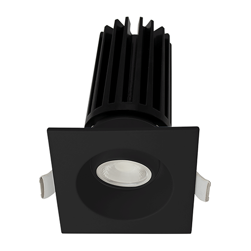 Lotus LED-2-S11W-DTW-BK-EY-SQ, 2" Square Gimbal Black LED, 120VAC, 11W, Dim to Warm 3000-1800K, 900 Lumens, 38° Beam Angle