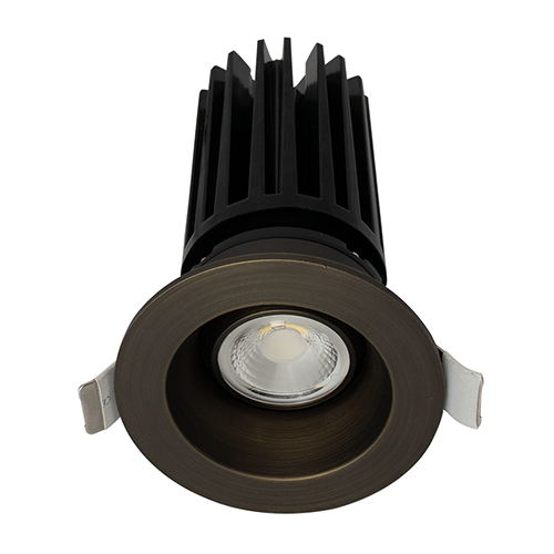 Lotus LED-2-S11W-DTW-ORB-EY, 2" Round Gimbal Oil Rubbed Bronze LED, 120VAC, 11W, Dim to Warm 3000-1800K, 900 Lumens, 38° Beam Angle