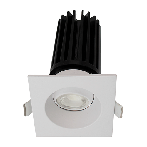 Lotus LED-2-S11W-DTW-WH-EY-SQ, 2" Square Gimbal White LED, 120VAC, 11W, Dim to Warm 3000-1800K, 900 Lumens, 38° Beam Angle
