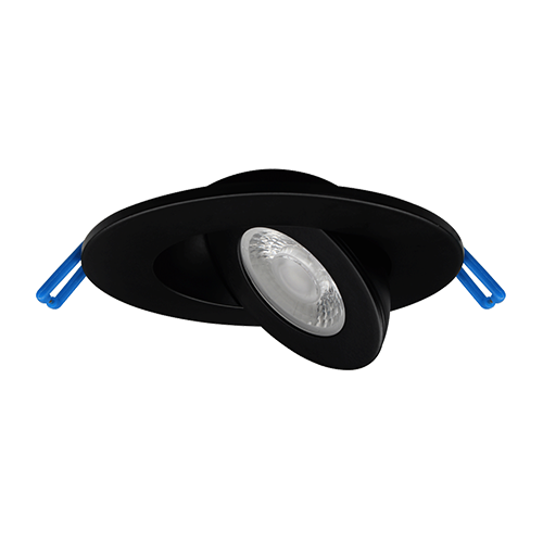 Lotus LED-2-S5W-3018KBK-FG, 2" Round Floating Gimbal Black Recessed LED, 120VAC, 5W, Dim to Warm 3000-1800K, 400 Lumens, CRI 90+