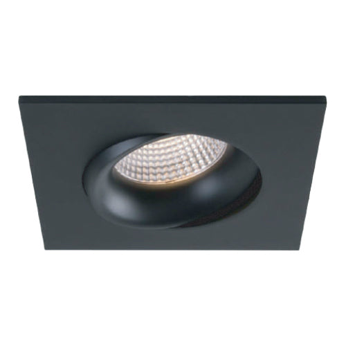Votatec LED-35AD-12W-BK-SQ, 3.5" Square LED Regressed Gimbal, 3 Way CCT Adjustable, 12W, 3000/4000/5000K, 120V, 810 Lumens, Black