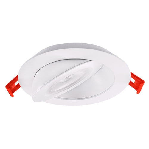 Lotus LED-4-S9W-5CCT-FG-WH, 4" LED Round Floating Gimbal White Recessed, 9W, 120VAC, 5CCT, 740-855 Lumens, Dimmable, 38° Beam Angle