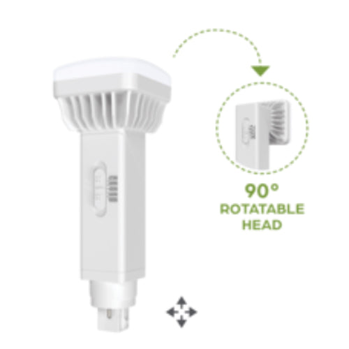 LED-7316-FC-G2, 9W Type A+B PL Retrofits, 120-277V, G24D Base, 2700/3000/3500/4000/5000K, 1050-1100 Lumens, Replaces up to 32W, With Dimmable Ballast