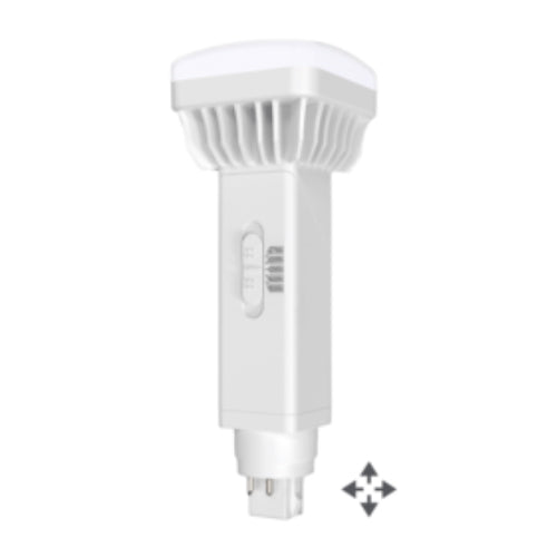 LED-7318-FC-G2, 9W Type A+B PL Retrofits, 120-277V, G24q/GX24q Base, 2700/3000/3500/4000/5000K, 1050-1100 Lumens, Replaces up to 32W 4-PIN CFL, With Dimmable Ballast