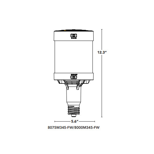 LED-8000M345-FW-MV, 300/360/450W Post Top Retrofits, 208-347V, Mogul EX39 Base, 3000/4000/5000K, 50100-73300 Lumens, Replaces Up To 1000W HID, Dimmable