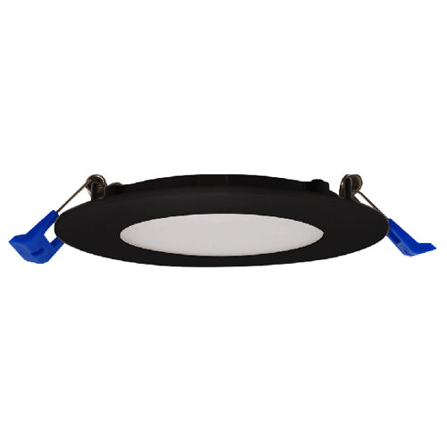 Lotus LED-S9W-5CCT-BK, 4" LED Ultra Slim Black Round Budget Recessed, 9W, 120VAC, 5CCT, 620-690 Lumens, Dimmable