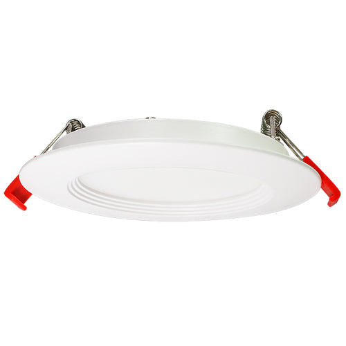 Lotus LED-S9W-5CCT-WH-R-BF, 4" LED White Round Baffle Budget Regressed, 9W, 120VAC, 5CCT, 685-780 Lumens, Dimmable