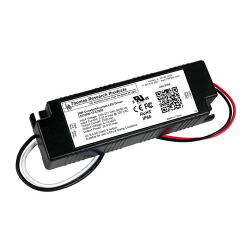 Thomas Research LED30W-85-C0350, Output 30W 350mA 28-85Vdc, Input 90-305Vac, Constant Current LED Driver, IP66