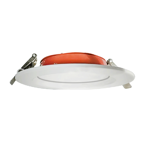 Lotus LFR-6R-RB-14W-5CCT, 6" Round Fire Rated Regressed Backlit LED 14W, 120VAC, 5CCT, 1590-1750 Lumens, White Trim, CRI 90+