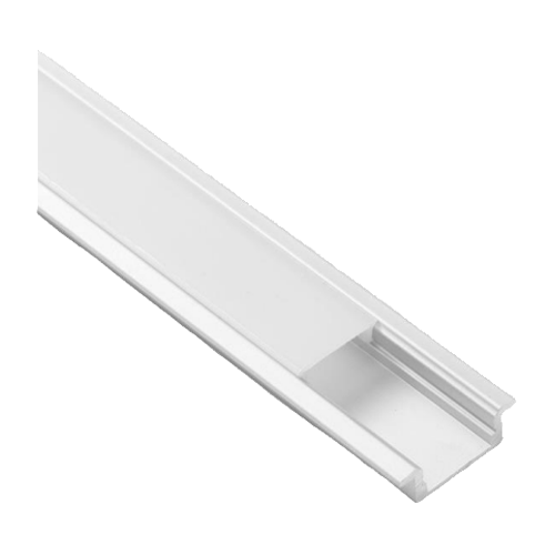 Lotus LH-2408-SW-8FT-1P, 1 piece of 8 ft Recessed Mount Aluminum Profile 24 x 8 mm with White Diffused Cover