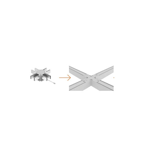 Votatec LI-J-X004-CCT-B, "X" Joint for X type-3CCT, include 4pcs buckles, Black