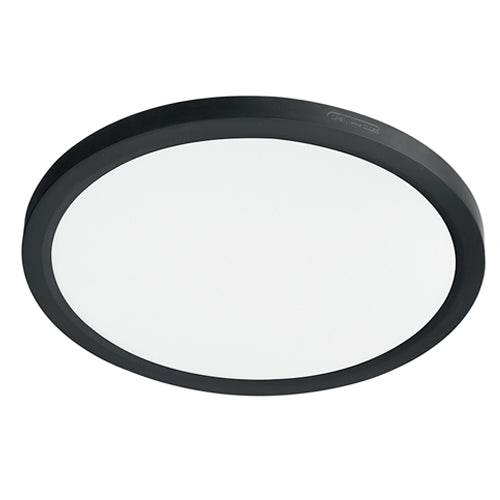 Litup LIT5209BK-5CCT, 9" Slim LED Flush Mount, 18W, 2700/3000/3500/4000/5000K, 80+ CRI, Dimmable, Black Finish