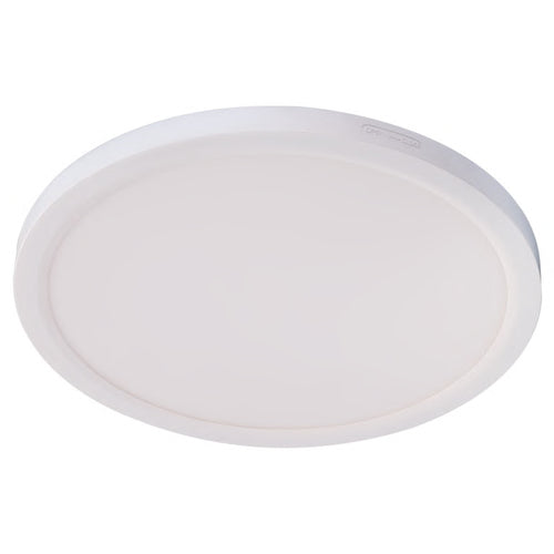 Litup LIT5216WH-30K-WE, 16" Slim LED Flush Mount, 30W, 120VAC, 3000K, 3700 Lumens, Dimmable, White Finish, Suitable for Wet Location