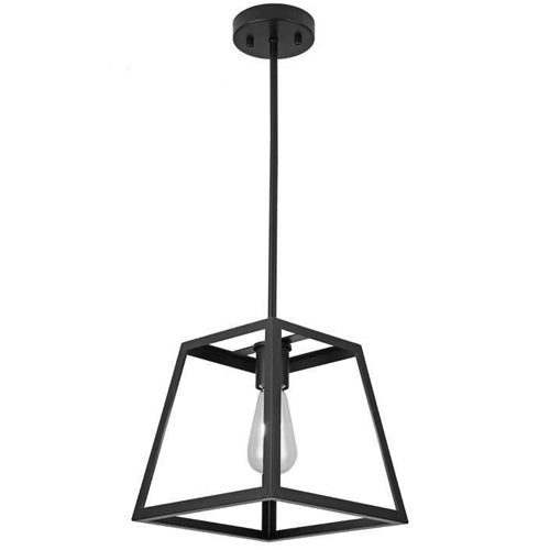 Litup LIT5531BK+MC, 10'' 1-Light Mini Pendant, 60W, Medium E26 Base, Black Finish with Replaceable Multi Color Socket Rings