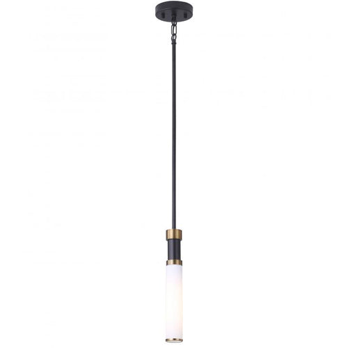 Litup LIT6830BK+GD-OP, 2'' 1-Light Mini Pendant, 25W, Medium E26 Base, Black Finish with Gold Socket Rings, Opal Glass