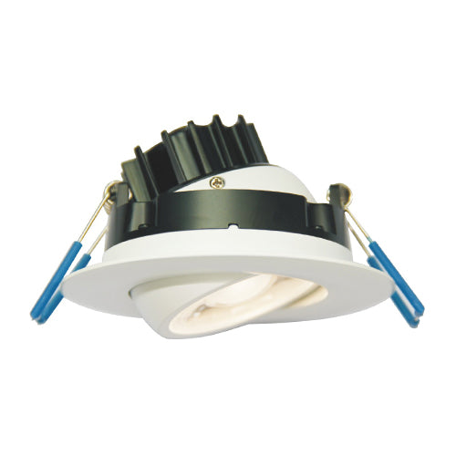 Lotus LY3G/41K/WH, 3" Eyeball Round Recessed Gimbal LED 7.5W, 120VAC, 4100K Cool White, 630 Lumens, White Trim, Dimmable, 38° Beam Angle