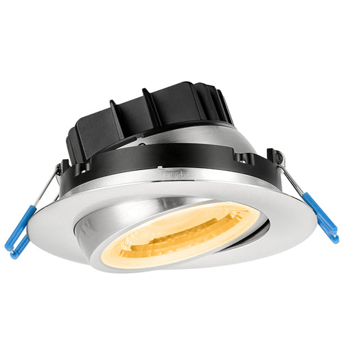 Lotus LL4G-5CCT-BN, 4" Round LED Eyeball Brushed Nickel Recessed Gimbal, 11.4W, 120VAC, 5CCT, 960-1100 Lumens, Dimmable, 38° Beam Angle