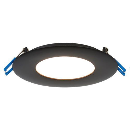 Lotus LL4R-30K-BK, 4" LED Round Ultimate Super Thin Black Recessed, 13.5W, 120VAC, 4000K Cool White, 800 Lumens, Dimmable