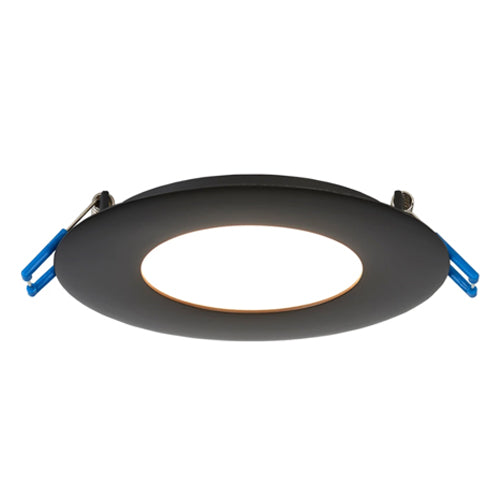 Lotus LL4R24V-30K-BK-G2, 4" LED Round 24VDC 2nd Gen Super Thin Black Recessed, 13.5W, 3000K Warm White, 760 Lumens, Dimmable