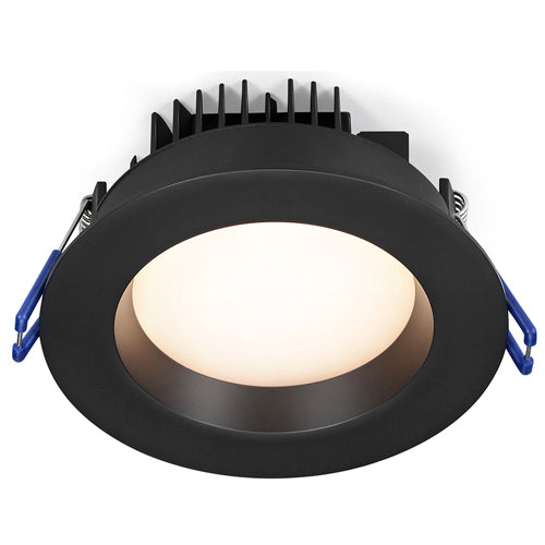 Lotus LL4RRG-30K-BK, 4" LED Round Regressed 1st Gen Plenum, 14.5W, 120VAC, 3000K Soft White, 860 Lumens, Dimmable, Black Trim Finish