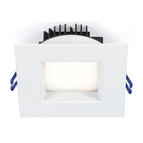 Lotus AD-LED-4-S15W-27K-T4SW, 4" High Output LED Square White Trim Recessed, 15W, 120VAC, 2700K Warm White, 910 Lumens, Dimmable, 40° Beam Angle