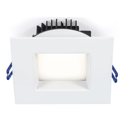 Lotus LL4SR-27K-WH, 4" LED Square White Regressed 2nd Gen Plenum, 14.5W, 120VAC, 2700K Warm White, 850 Lumens, Dimmable