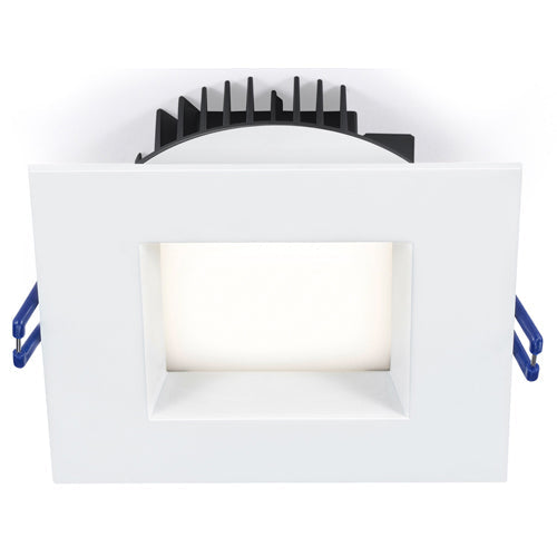 Lotus LL4SRG-27K-WH, 4" LED Square Regressed 1st Gen Plenum, 14.5W, 120VAC, 2700K Warm White, 850 Lumens, Dimmable, White Trim Finish