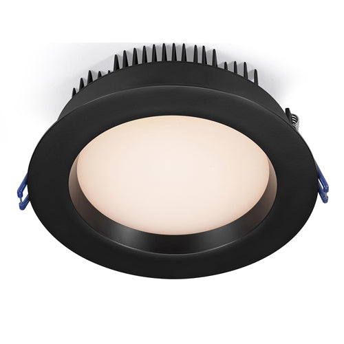 Lotus LL6RR-40K-BK, 6" LED Round Black Regressed 2nd Gen Plenum, 17W, 120VAC, 4000K Cool White, 1300 Lumens, Dimmable