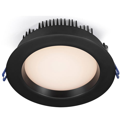 Lotus LL6RRG-30K-BK, 6" LED Round Regressed 1st Gen Plenum, 17W, 120VAC, 3000K Soft White, 1020 Lumens, Dimmable, Black Trim Finish