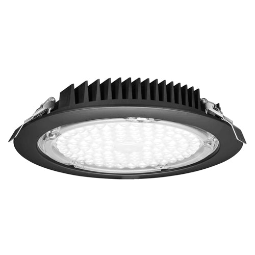 Lotus LL8R-40K-BK, 8" Round Commercial Black Recessed LED, 40W, 120V-277VAC, 4000K Cool White, 4700 Lumens, Dimmable