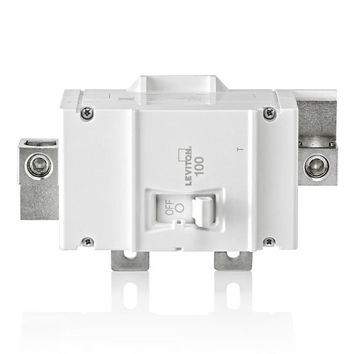 Leviton LM100-T, 100A 2-Pole Main Circuit Breaker with Thermal Magnetic Trip Technology, 120/240V, 22kA Interrupt Rating