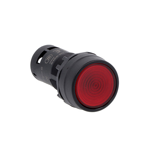 Lovato LMPBL104S01M, Monoblock Illuminated Pushbutton Actuator, Spring Return, Flush, Red, 220VAC, 1NC Spring Terminals