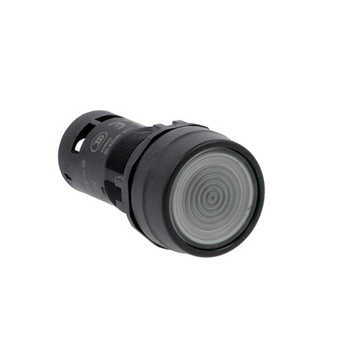 Lovato LMPBL107T10M, Monoblock Illuminated Pushbutton Actuator, Spring Return, Flush, Transparent, 220VAC, 1NO Screw Terminals