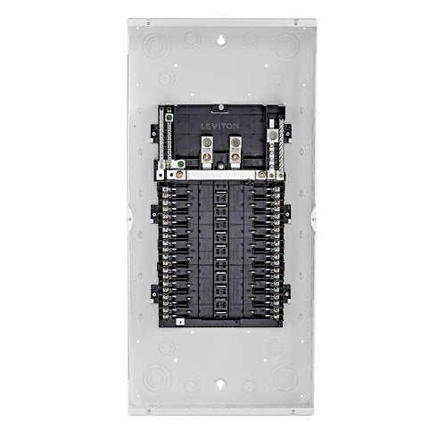 Leviton LP222-LDC, Indoor Load Center with 225A Main Lugs Factory Installed, 20 Spaces, NEMA 1 Rated, Includes Enclosure and Door, Designed for Use in Canada