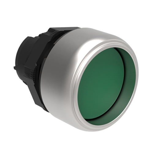 Lovato LPCB303, Pushbutton Actuator, Spring Return, Ø22mm Platinum Series Chromed Plastic, Shrouded, Green