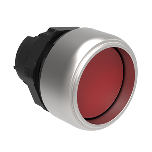 Lovato LPCB304, Pushbutton Actuator, Spring Return, Ø22mm Platinum Series Chromed Plastic, Shrouded, Red