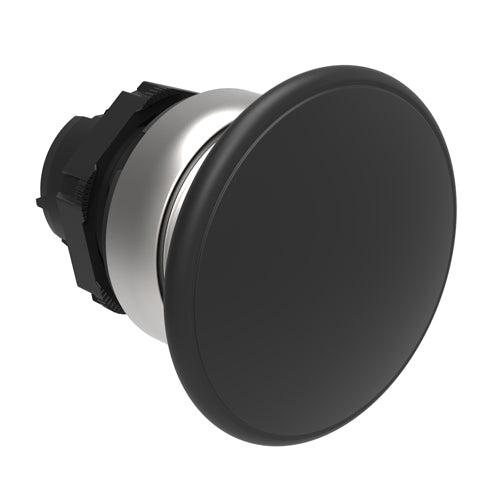 Lovato LPCB6142, Mushroom Head Pushbutton Actuator, Ø22mm Platinum Series Chromed Plastic, Spring Return, Ø40mm Head Diameter, Black