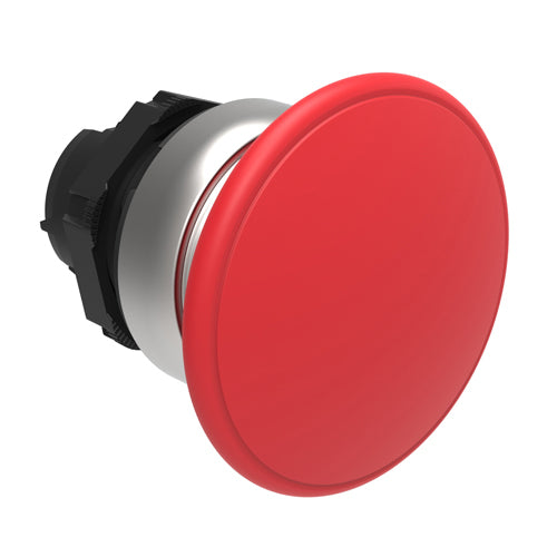 Lovato LPCB6144, Mushroom Head Pushbutton Actuator, Ø22mm Platinum Series Chromed Plastic, Spring Return, Ø40mm Head Diameter, Red
