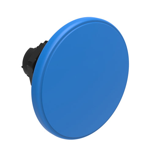 Lovato LPCB6166, Mushroom Head Pushbutton Actuator, Ø22mm Platinum Series Chromed Plastic, Spring Return, Ø60mm Head Diameter, Blue