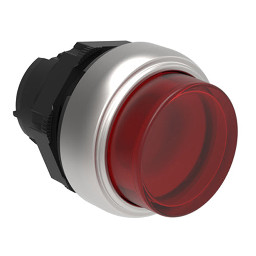 Lovato LPCBL204, Illuminated Button Actuator, Spring Return, Ø22mm Platinum Series Chromed Plastic, Extended, Red