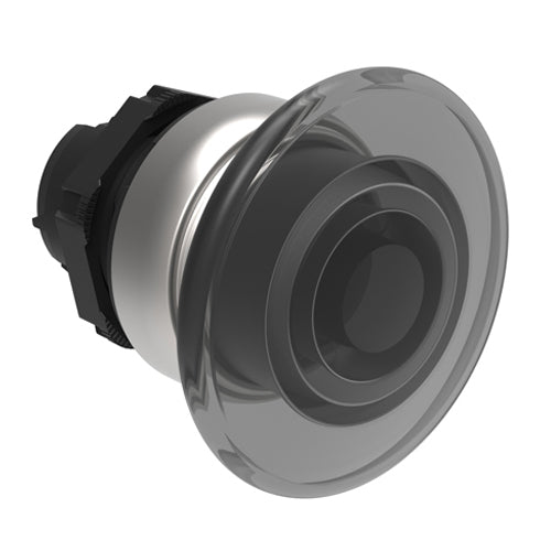 Lovato LPCBL6148, Illuminated Mushroom Head Button Actuator, Ø22mm Platinum Series Chromed Plastic, Spring Return, Ø40mm Head Diameter, White