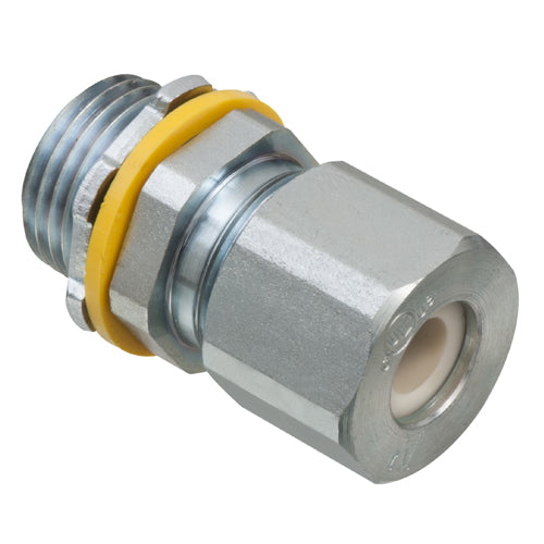 Arlington LPCG503S, 1/2" Zinc Plated Steel Low-Profile Strain Relief Cord Connector, 0.100" to 0.360" Cord Range,Silver