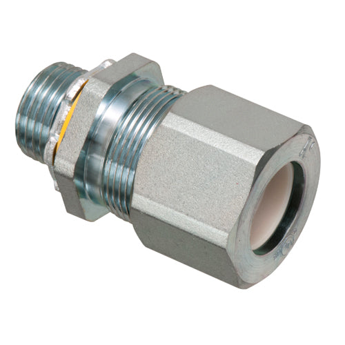 Arlington LPCG507S, 1/2" Zinc Plated Steel Low-Profile Strain Relief Cord Connector, 0.385" to 0.600" Cord Range,Silver