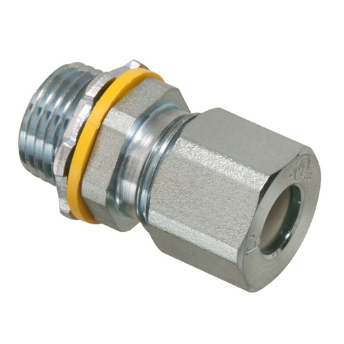 Arlington LPCG50S, 1/2" Zinc Plated Steel Low-Profile Strain Relief Cord Connector, 0.200" to 0.485" Cord Range,Silver