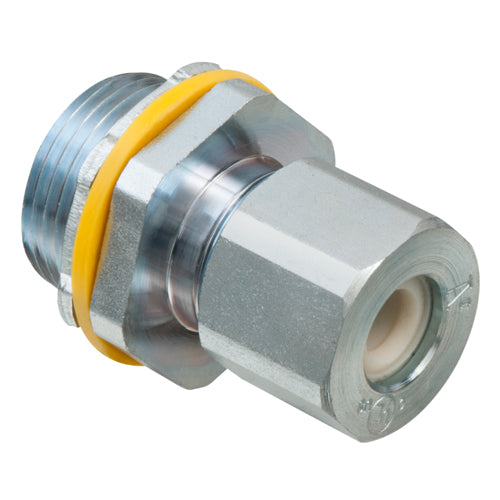 Arlington LPCG753S, 3/4" Zinc Plated Steel Low-Profile Strain Relief Cord Connector, 0.100" to 0.360" Cord Range,Silver