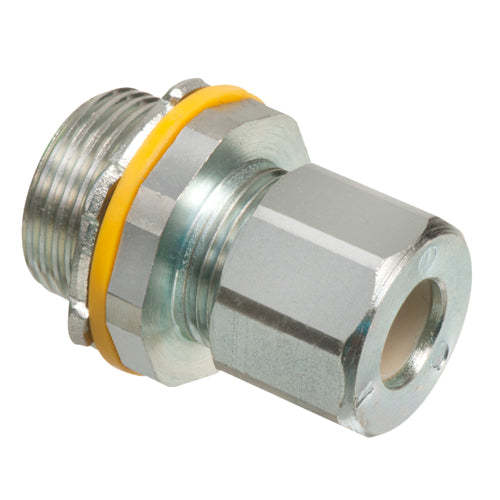 Arlington LPCG754S, 3/4" Zinc Plated Steel Low-Profile Strain Relief Cord Connector, 0.200" to 0.485" Cord Range,Silver